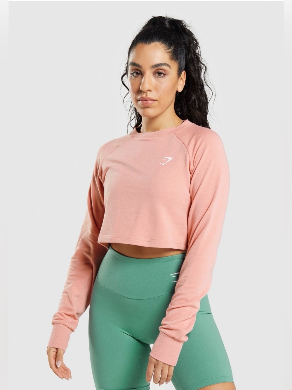 Gymshark Training Cropped Sweater Paige Pink Size M